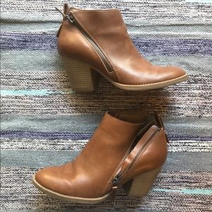 dolce vita brown double sided zipper bootie