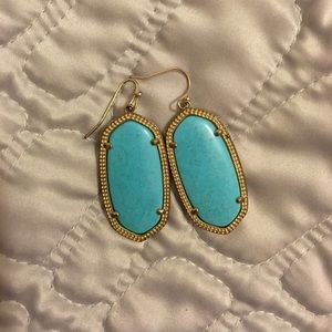 Turquoise and gold Elle kendra Scott earrings