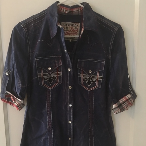 Affliction Tops - Women's Affliction button up top