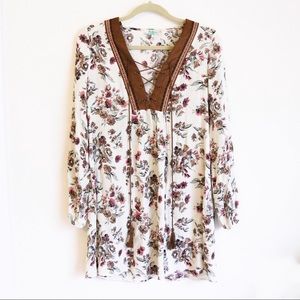 NWOT Altar'd State long sleeve lace-up tunic