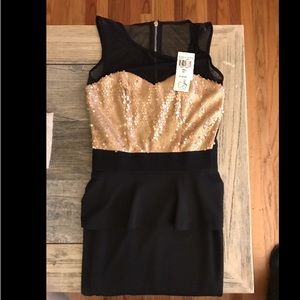 BRAND NEW W/Tags SEQUIN PEPLUM (JUNIORS) DRESS
