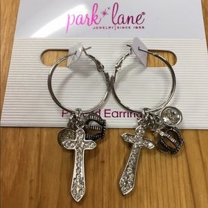 Park Lane Cross Hoop Earings