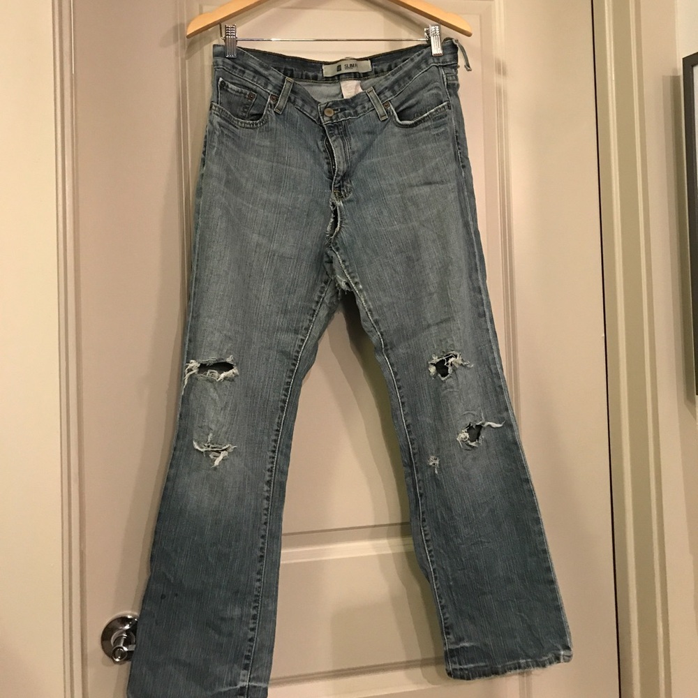 Gap Slim fit distressed jeans