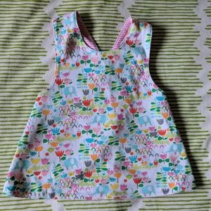 Zutano 'Elephantasia' reversible pinafore EUC