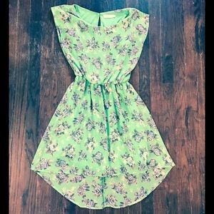 Adorable Lush Floral High Low Dress
