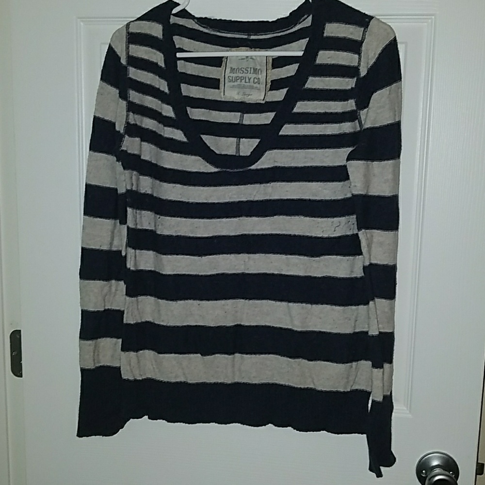 Navy & White striped shirt