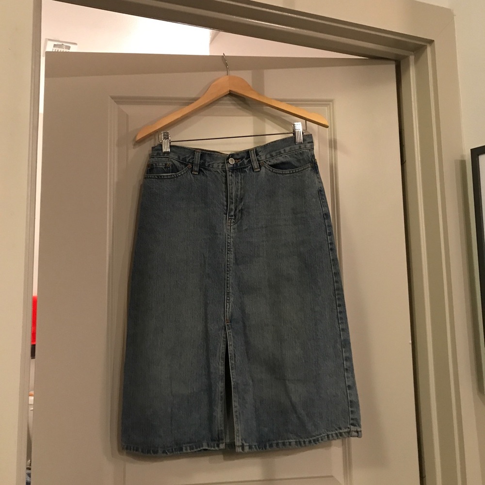 Gap Midi Length Blue jean skirt