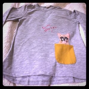 Zara Girls cute puppy long sleeve