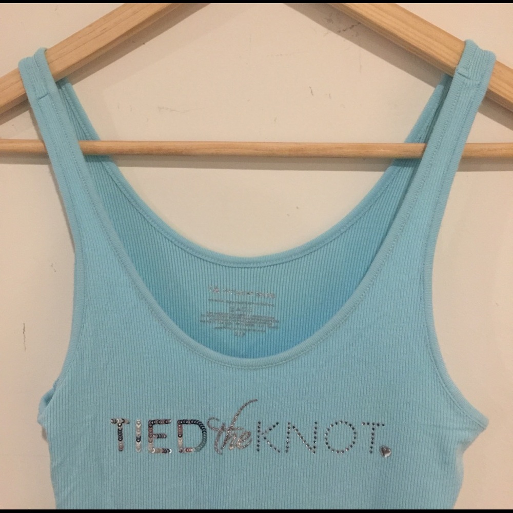 EUC VICTORIA'S SECRET Bridal Tank Tiffany Blue