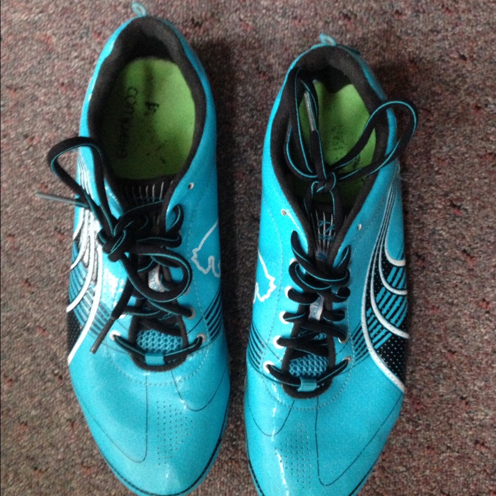 Turquoise Track Cleats