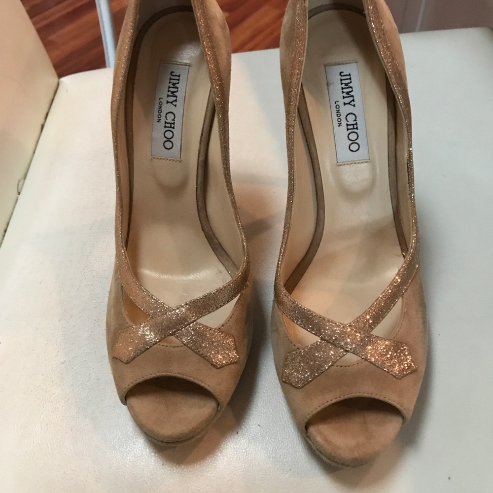 Jimmy Choo suede sparkle heel
