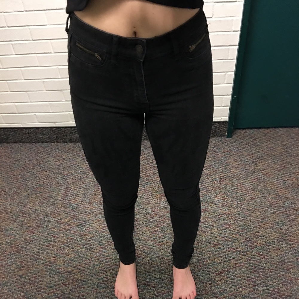 Hollister black high wasted skinny jeans