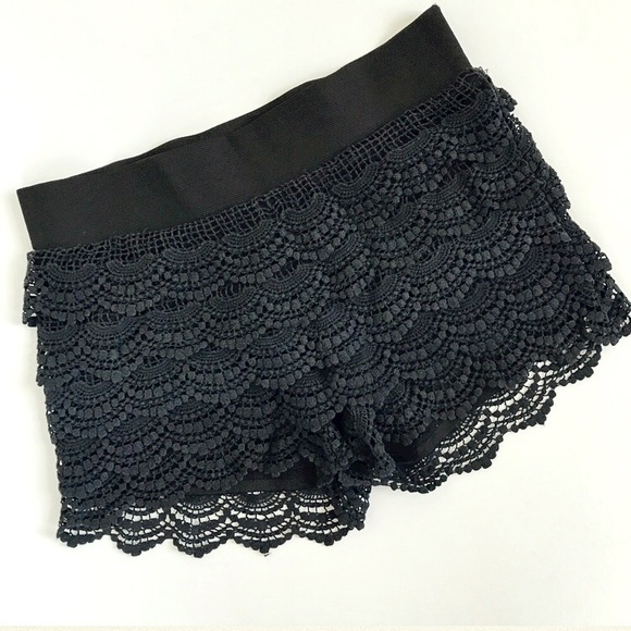 Pants - Crochet Lace Shorts