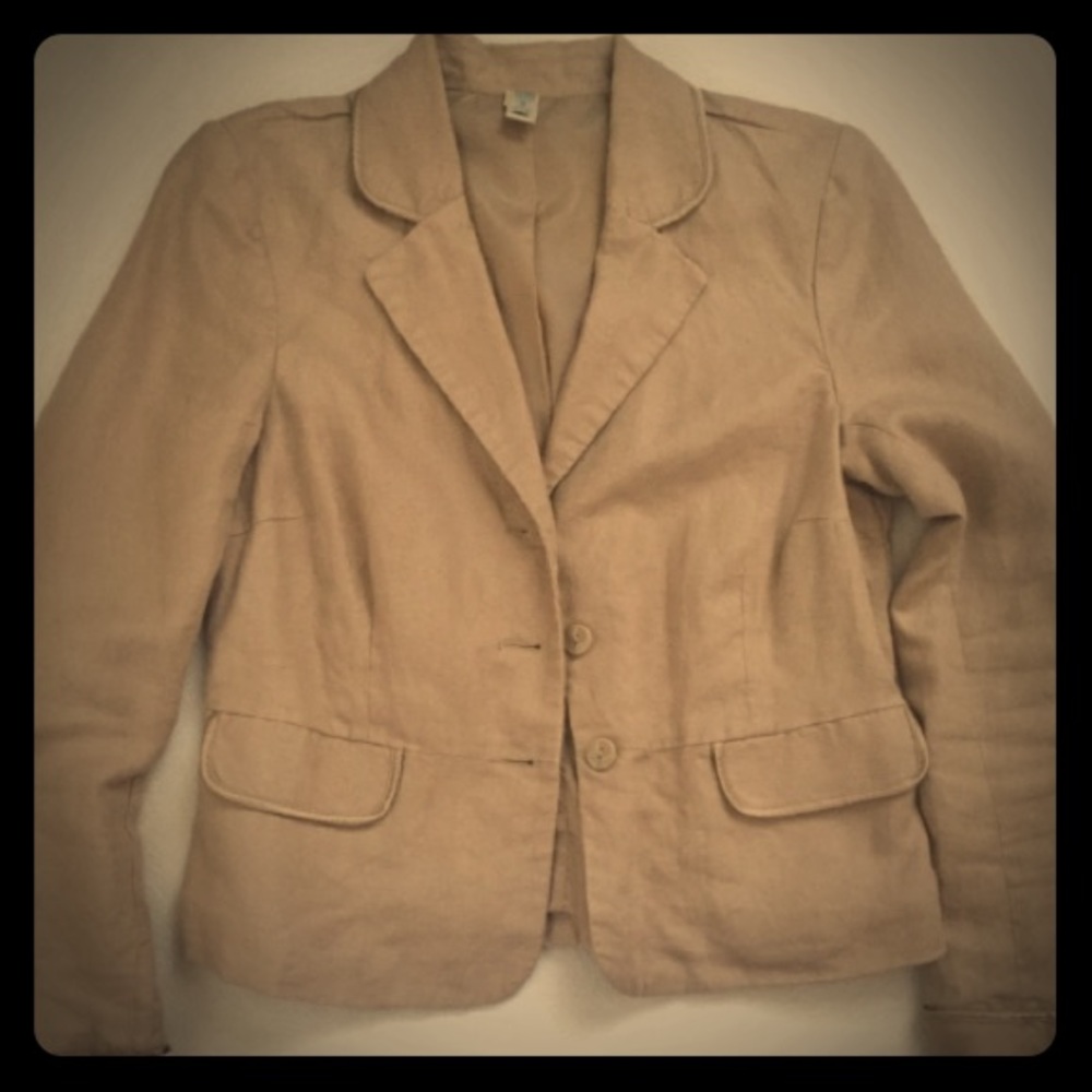 Khaki Linen Blazer