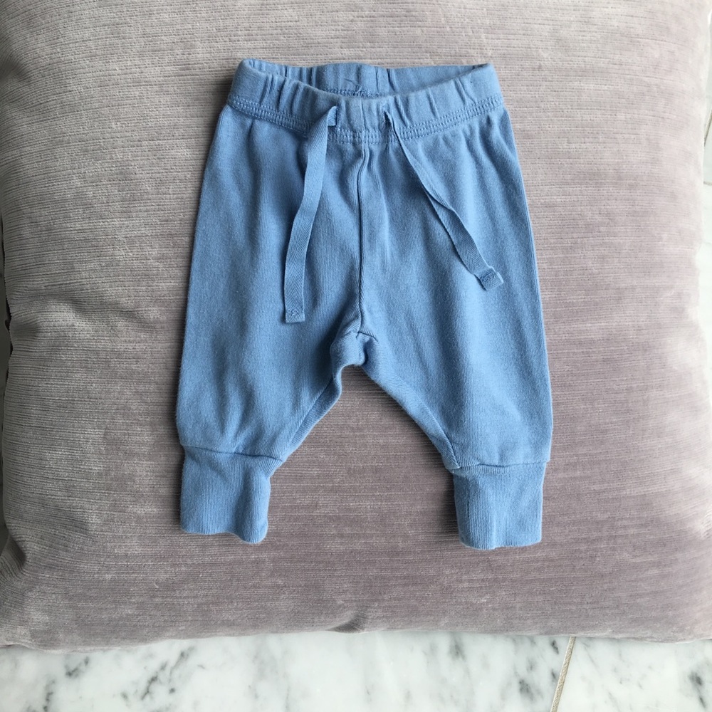 NB - up to 7 lbs - light blue - gap cotton pants