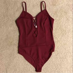 Criss cross Front Bodysuit