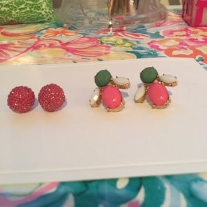 2 pair of practically new boutique pink earrings 2 pair of practically new boutique pink earrings