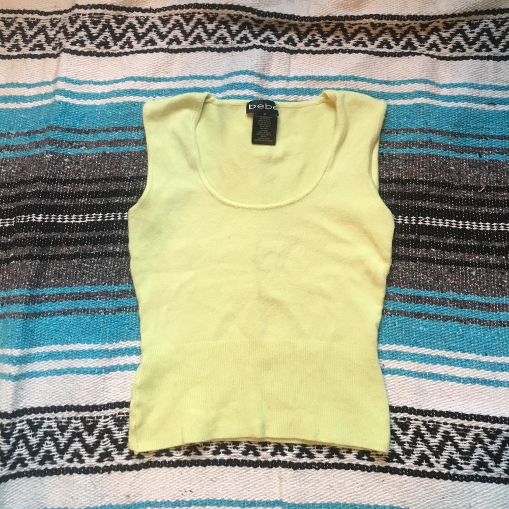 Light Green/yellow BeBe crop top