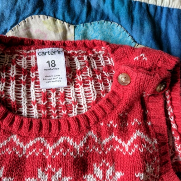 Winter snowflake sweater dress jumper EUC - Picture 2 of 3