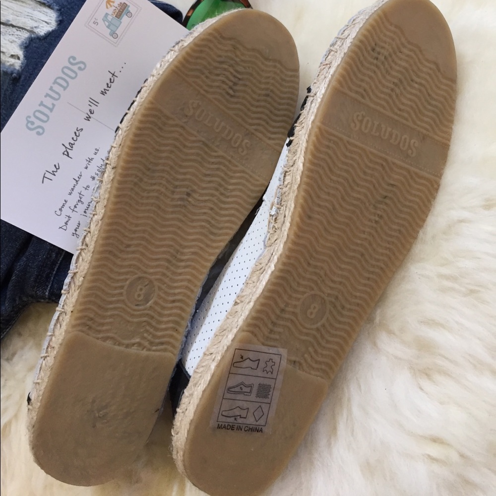 Soludos Barca Perforated Leather Espadrille SlipOn - Picture 5 of 8