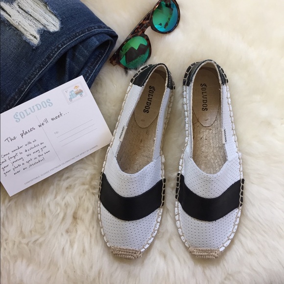 Soludos Barca Perforated Leather Espadrille SlipOn - Picture 2 of 8