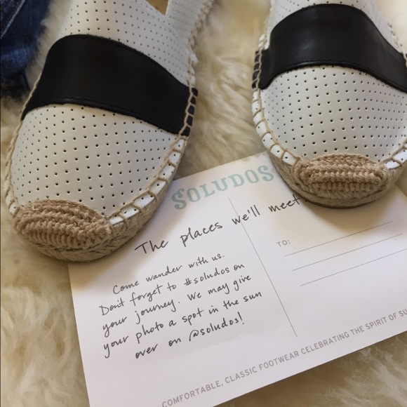 Soludos Barca Perforated Leather Espadrille SlipOn - Picture 4 of 8