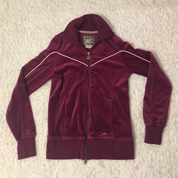 Nike Sweaters - Nike Purple/Burgundy Zip Up Sweater (Extra Small)