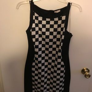 Black and white checkered dress