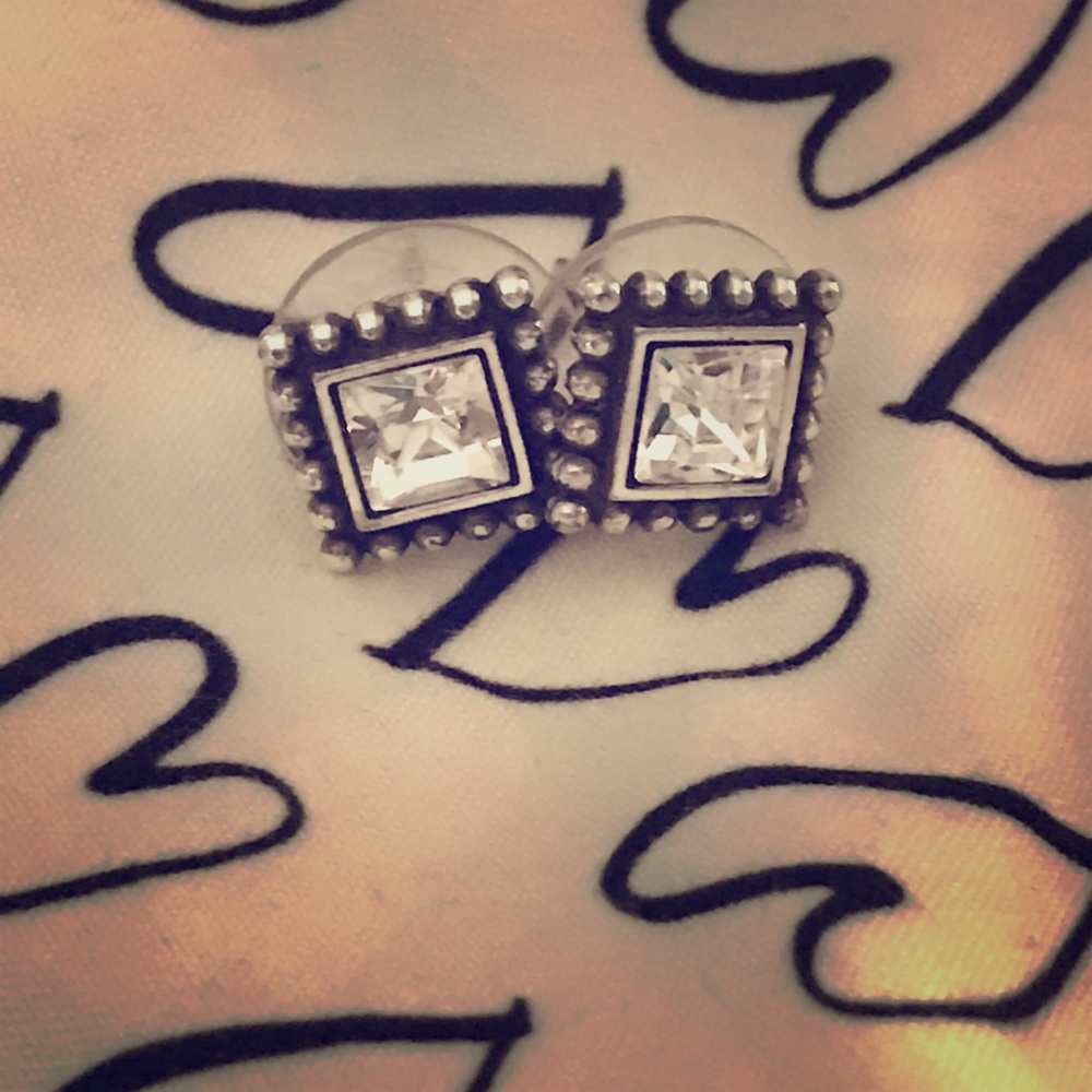 Brighton Silver Square Stud Earrings