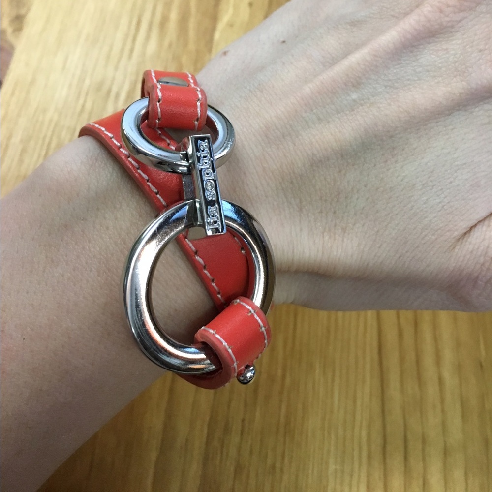 Lia Sophia Leather a wrap Bracelet red