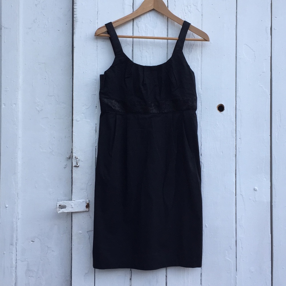 Black sleeveless dress - sparkly waist and straps