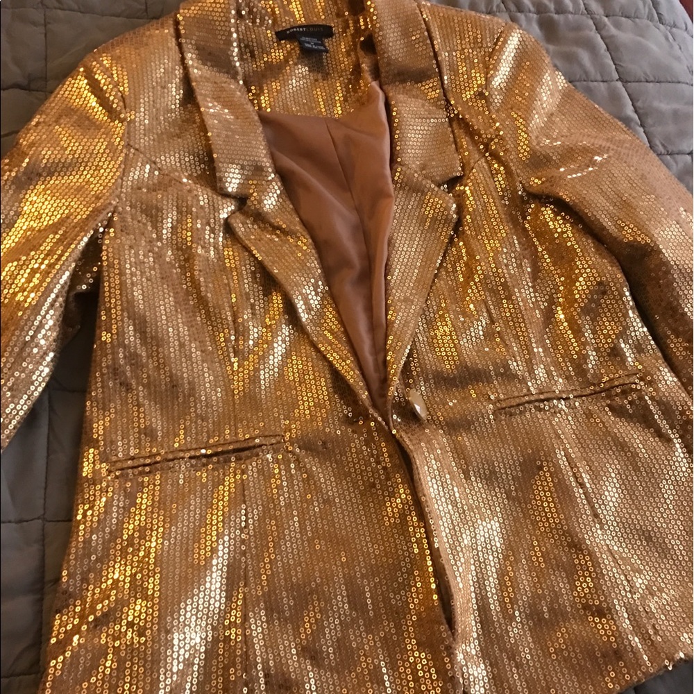Gold women's blazer size M