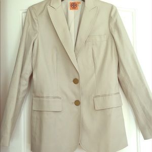 Cream mid length TORY BURCH Blazer