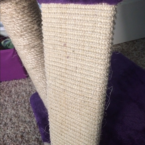 SOLD ON CLOSE 5 Purple and Cream Cat Tower - Picture 3 of 3