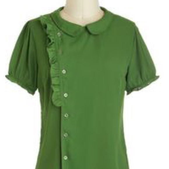 ModCloth Tops - Green Modcloth blouse!