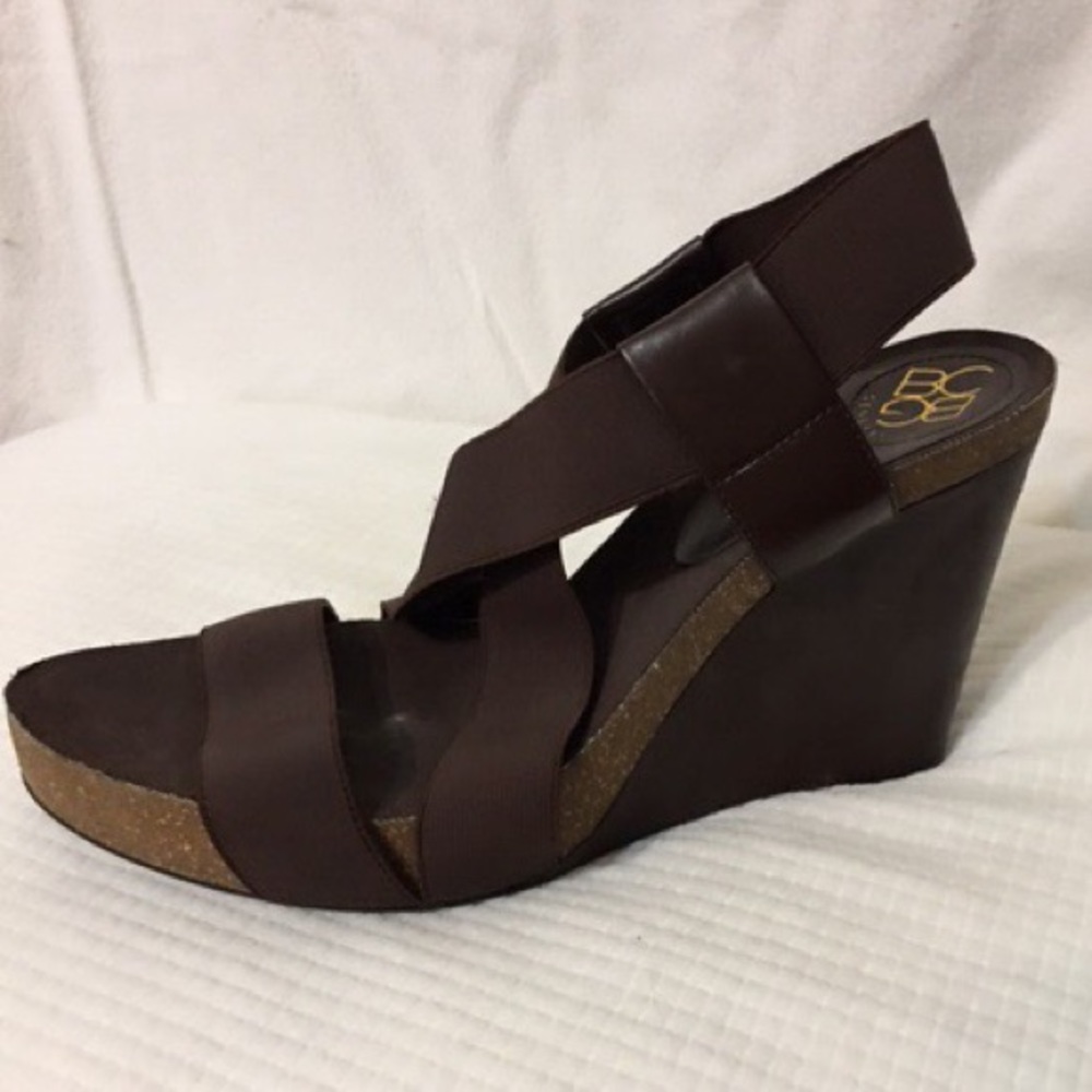 Chocolate Brown BCBG Wedges