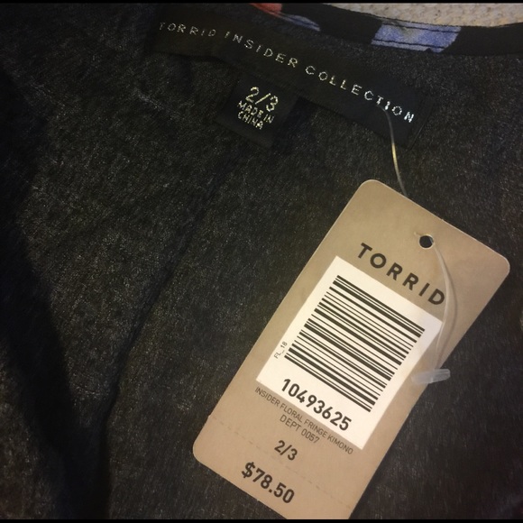 Torrid Insider Floral Fringe Kimono - Picture 4 of 4