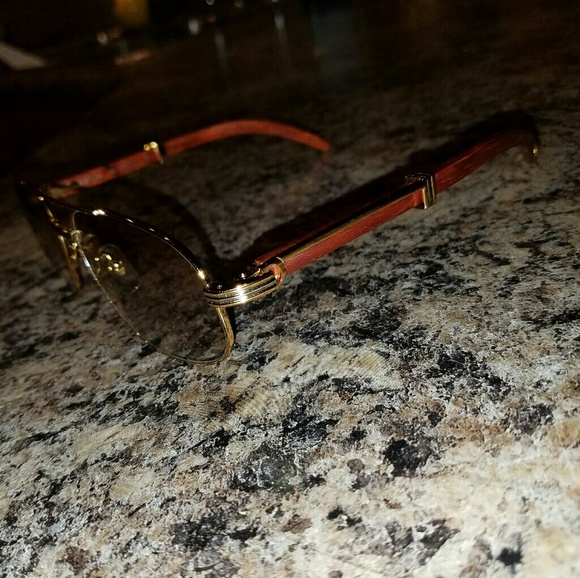red wood cartier glasses