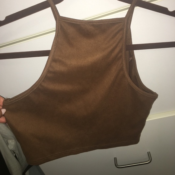 Suede crop top - Picture 2 of 2