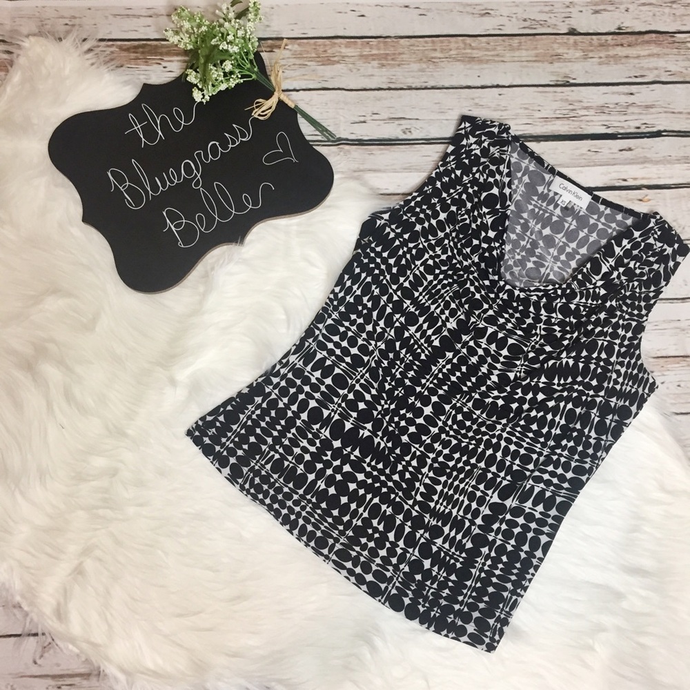 Calvin Klein Black & White Blouse