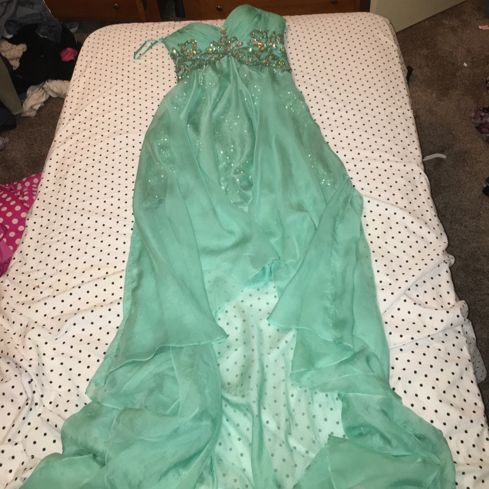 Size 4 Hi-Low strapless prom dress