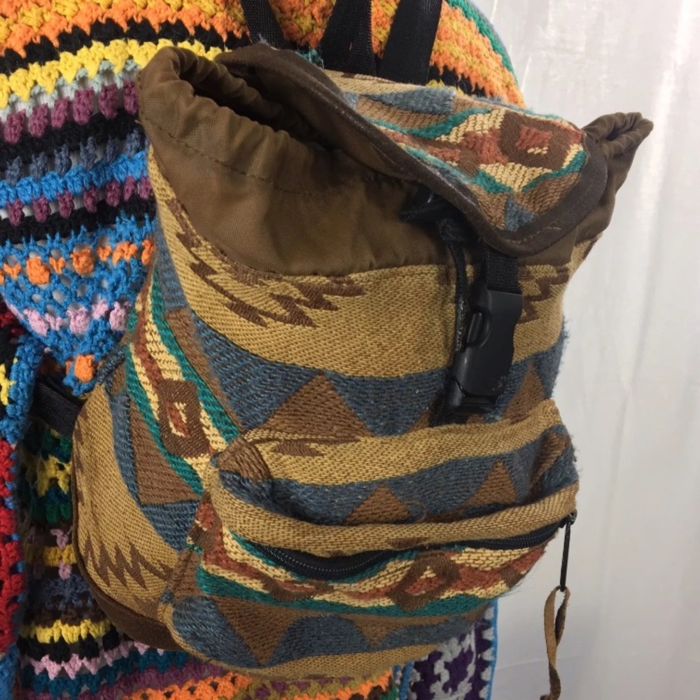 Vintage Eastpak backpack rucksack wool Aztec 90s