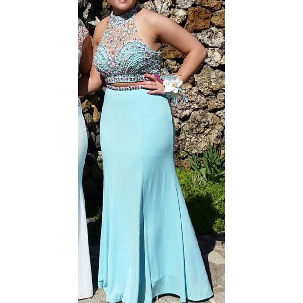 Aqua Prom Dress *only worn once*
