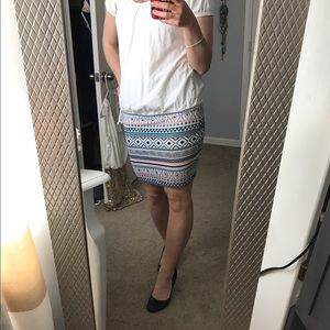 Fun tribal print mini skirt
