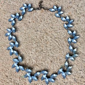 Blue statement crystal necklace