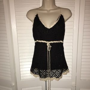 Newport News Black and Cream Cami