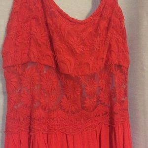 TopShop Red Lace Dress
