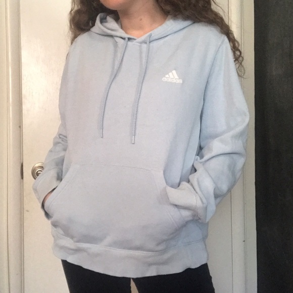 baby blue hoodie adidas