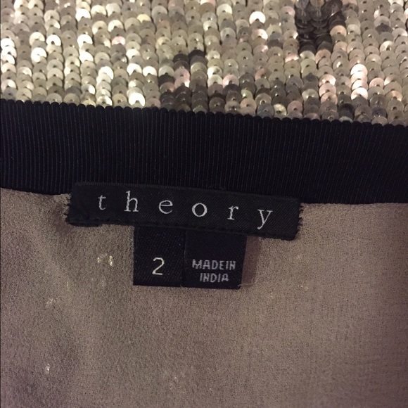 Theory gold sequin mini skirt size 2 - Picture 5 of 5