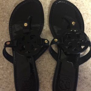 Tory Burch Black Patent Miller Sandal size 8